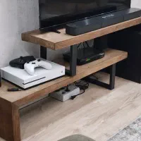 میز تلویزیون چوب و فلز