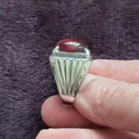 ۲عدد انگشتر نقره با سنگ گارنت و یاقوت سرخ|جواهرات|تهران, امیریه|دیوار