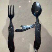 ست قاشق و چنگال و چاقو استیل مسافرتی