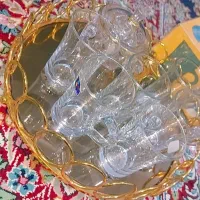 سینی آینه ای طلایی