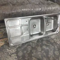 سینک ظرفشویی روکار همراه با شیر مخلوط