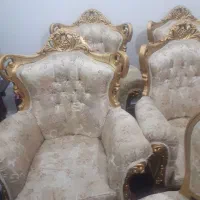 مبل ۹ نفره سلطنتی (استیل) طلایی