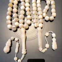 ست تسبیح شاخ قوچ سفید خاص و کلکسیونی