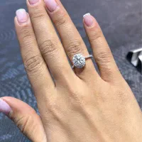 انگشتر جواهر برلیان الماس طلا سفید‌ با شناسنامه|جواهرات|تهران, سیمای ایران|دیوار