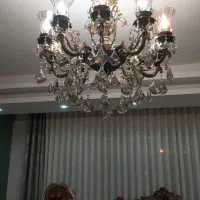 لوستر ۱۰شعله برنجی|لوستر و چراغ آویز|قزوین, |دیوار