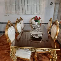 میز غذاخوری سلطنتی ۸ نفره با ۶ عدد صندلی سلطنتی|میز و صندلی غذاخوری|بناب, |دیوار