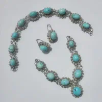 سرویس نقره بانگینهای فیروزه اصل|جواهرات|ری, فیروزآباد|دیوار