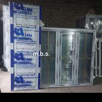 درب انباری آهنی الومینیومupvc حیاط در انبار پنجره