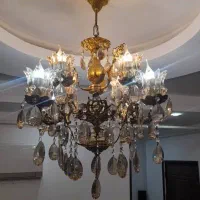 لوستر برنجی چهار شاخه هشت شعله ای