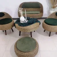 مبل حصیری نو  5 تیکه 7500