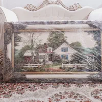 تابلوفرش ماشینی صدفی استخوانی کادوییلداهدیهروزمادر|تابلو فرش|مشهد, جانباز|دیوار