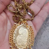 جواهر گردنبند زنجیر پلاک شمایل رومانتویی طلابدل