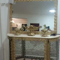 کنسول بوفه برنز گل ریز بسیار زیبا