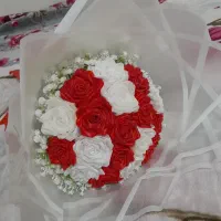 دسته گل روبانی
