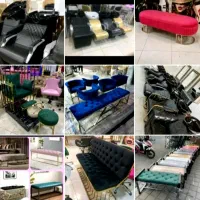 صندلی اصلاح سرشور تخت سه تکه تتو دوتکه ترولی پاف