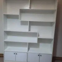 کتابخانه و دکوری|کتابخانه، شلف، قفسه‌های دیواری|اسلام‌شهر, شهرک قائمیه|دیوار