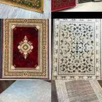 فرش کارخانه ای &+ طرح نسترن - حاشیه دار