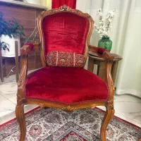 مبل استیل ۹ نفره خاص مخمل قرمز چوب منبتکاریشده|مبلمان خانگی و میز عسلی|تهران, حر|دیوار