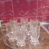 فنجان و سینی بلور ژاپن