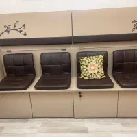 میز منشی و صندلی انتظار چوبی و شیک|مبلمان اداری|تهران, نیروی هوایی (پیروزی)|دیوار