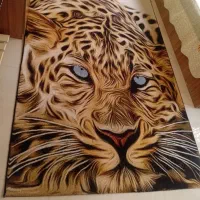 فرش طرح سه بعدی  تصویر ببر