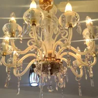 ده شاخه لوستر کریستال(جفت داره)|لوستر و چراغ آویز|ساری, |دیوار