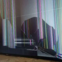 تلویزیون پاناسونیک نو ال ای دی ترک خورده ۵۵ اینچ|تلویزیون و پروژکتور|مشهد, نیروی هوایی|دیوار