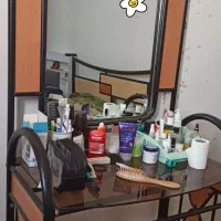 تخت خواب دونفره و میز آرایش|تخت و سرویس خواب|لنجان, |دیوار