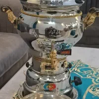 سماور گازی نونو با سینی و کاسه|سماور، چای‌ساز، قهوه‌ساز|تهران, افسریه شمالی|دیوار