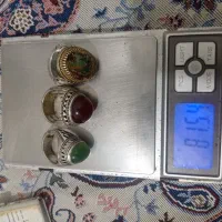 انگشتر نقره فیروزه و عقیق رسول تهران
