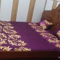 تخت خواب دو نفره چوبی|تخت و سرویس خواب|کرمان, |دیوار