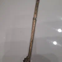 انبر قدیمی برنجی .قاشق روسی قدیمی