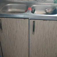 کابینت فلزی با درب چوبی