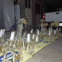 3عددلوسترکریستال چک بادوعدیوارکوب|لوستر و چراغ آویز|تهران, مشیریه|دیوار