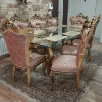 مبل و نهارخوری ورق طلا با بوفه|مبلمان خانگی و میز عسلی|تهران, باغ فیض|دیوار