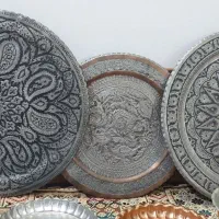 ظروف دکوری و پذیرایی مسی|کلکسیون اشیاء عتیقه|ری, منصوریه منگل|دیوار