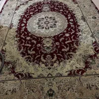 فرش ماشینی هفت رنگ گل ابریشم