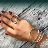 انگشتر امضاء (رنگ نقره ای )