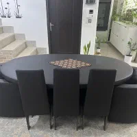 میز ناهار خوری ۸ نفره در حد نو|میز و صندلی غذاخوری|لامرد, |دیوار