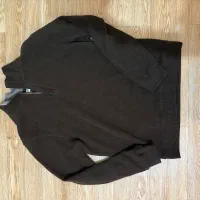 پیراهن نیم نیم زیپ مردونه رنگ قهوه ای سایز لارج