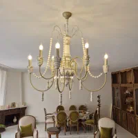 لوستر چوب و فلز  گل گونه فرانسوی(تولیدی)