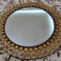 آینه گرد سنتی دیوار کوب
