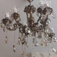 لوستر برنز ۴ شاخه دوتایی|لوستر و چراغ آویز|پردیس, فاز ۳|دیوار