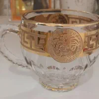 یک دست فنجان ورساچه طلاکوب چک