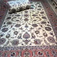 فرش دستباف جفت ۹ متری افشان کرم آستان قدس دستبافت|فرش|تهران, مولوی|دیوار