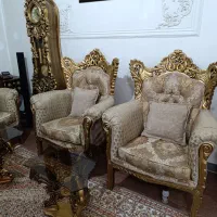 مبلمان سلطنتی 7 نفره در حدنو تمام چوب راش|مبلمان خانگی و میز عسلی|ورامین, ورامین|دیوار