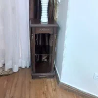 میز تلفن چوبی کشودار