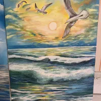 تابلوهای نقاشی رنگ و روغن اثر هنری تازه تمام شده|تابلو، نقاشی، عکس|تهران, اوین|دیوار