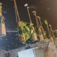 گلدان اویزی تزئینی وشیشه ای|صنایع دستی و سایر لوازم تزئینی|تفت, |دیوار