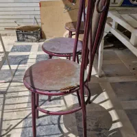 سه عدد صندلی تک مناسب آشپزخانه، مغازه، باغ